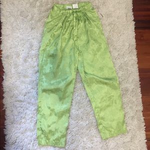Green pajama pants